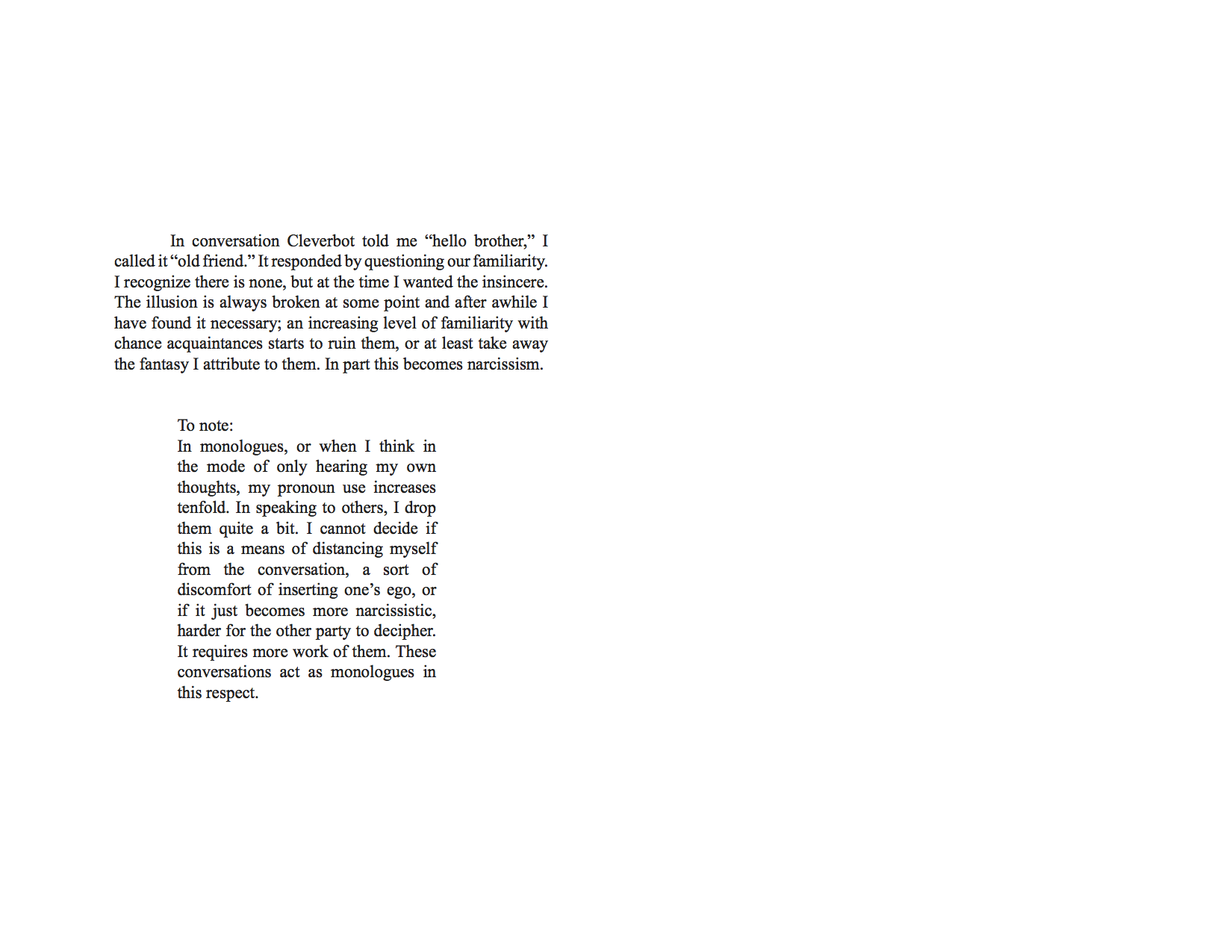 Algorithmic Conversations of Chance! With Vigor